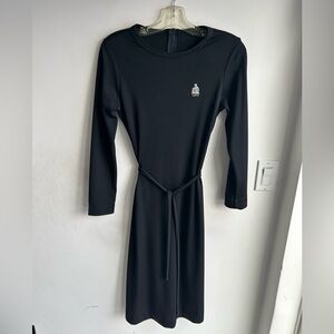 Lanvin vintage black midi dress with belt. Women’s size 12. Great condition!
